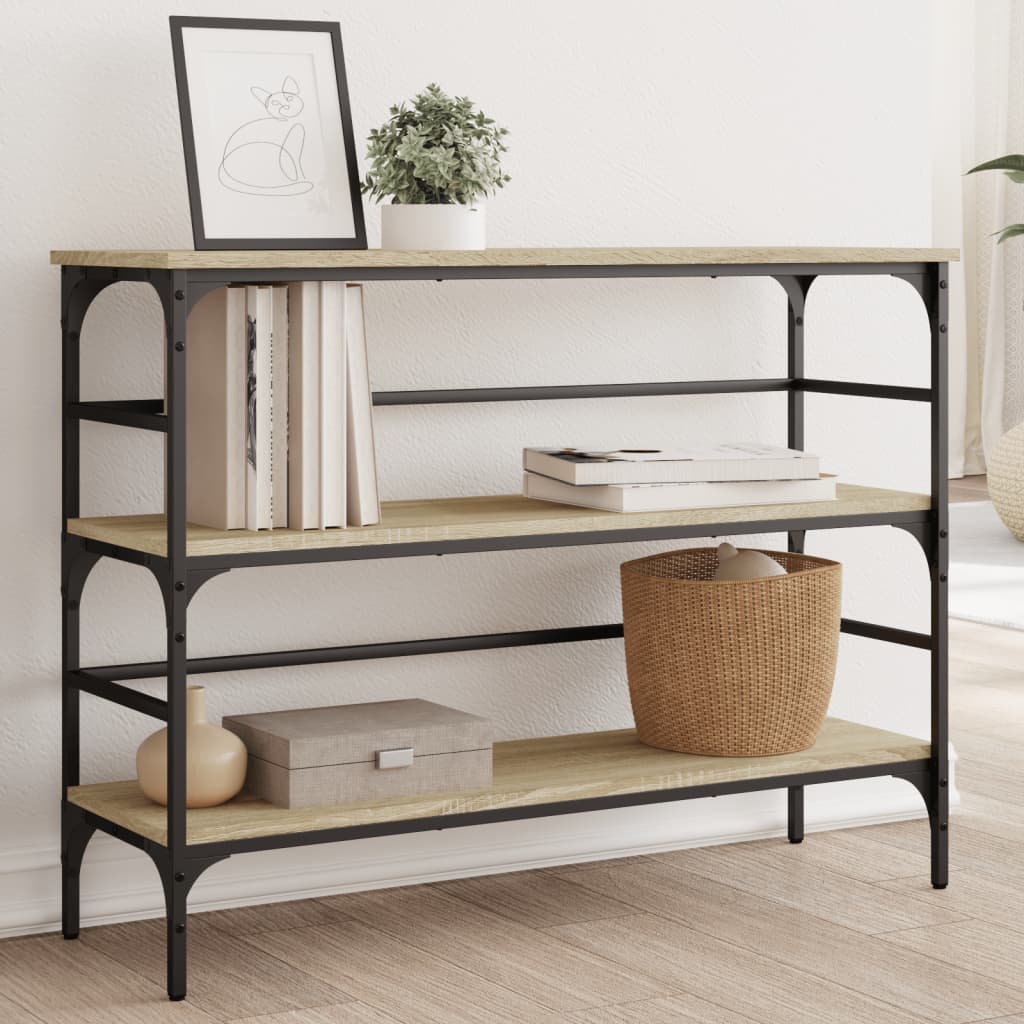 Tavolo Consolle Rovere Sonoma 100x32x75 cm in Legno Multistrato - homemem39