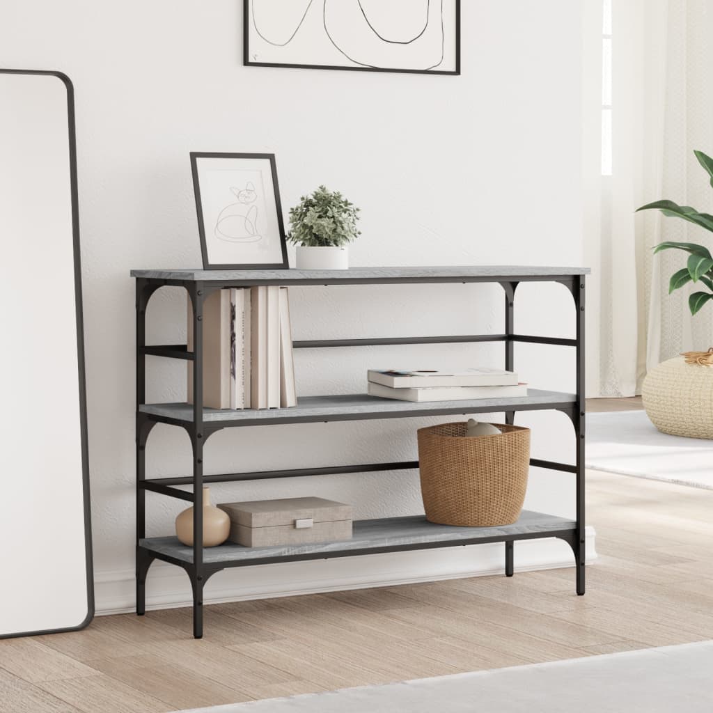 Tavolo Consolle Grigio Sonoma 100x32x75 cm in Legno Multistrato - homemem39