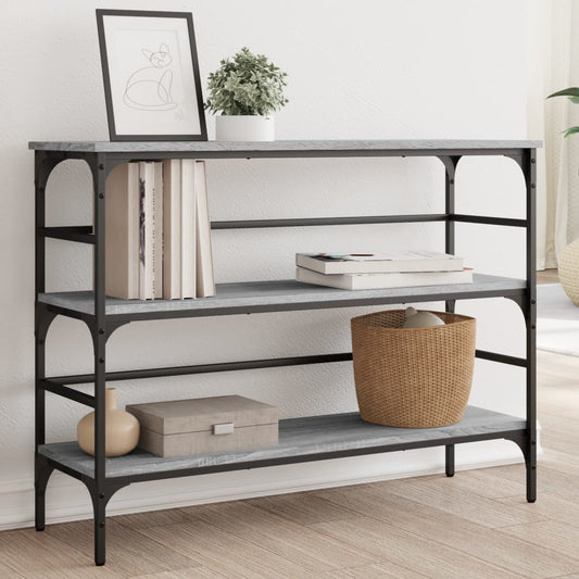 Tavolo Consolle Grigio Sonoma 100x32x75 cm in Legno Multistrato | homemem39