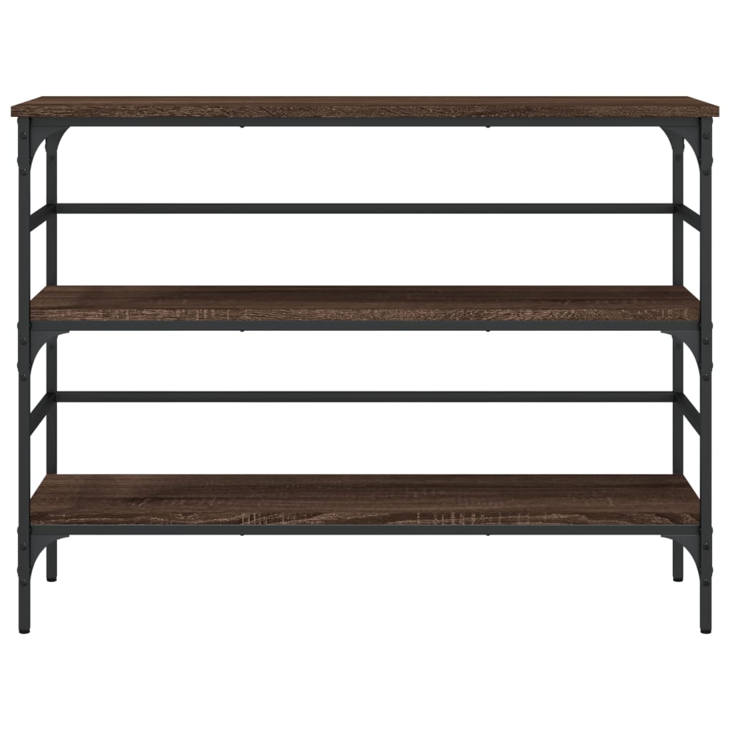 Tavolino Consolle Rovere Marrone 100x32x75 cm Legno Multistrato - homemem39