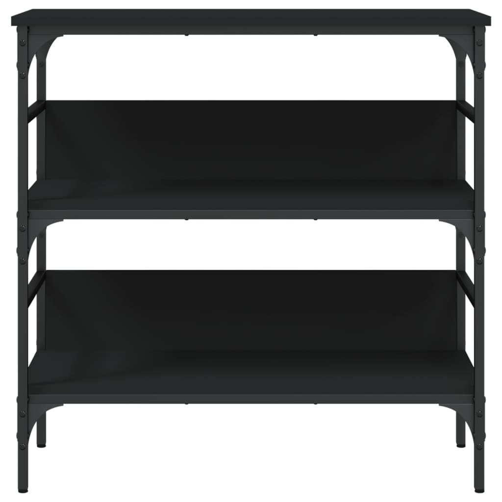 Tavolino Consolle Nero 75x32x75 cm in Legno Multistrato - homemem39