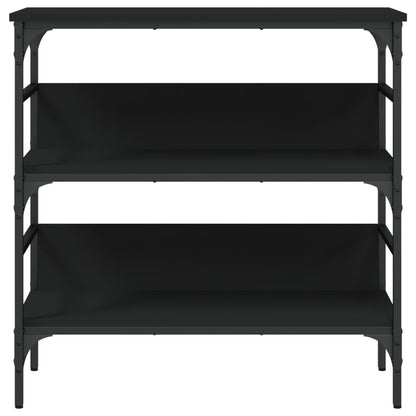 Tavolino Consolle Nero 75x32x75 cm in Legno Multistrato - homemem39