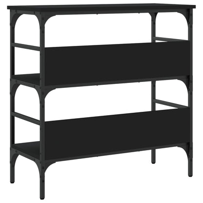 Tavolino Consolle Nero 75x32x75 cm in Legno Multistrato - homemem39