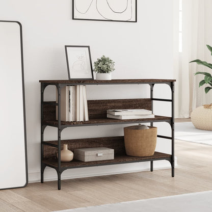 Tavolino Consolle Rovere Marrone 100x32x75 cm Legno Multistrato - homemem39