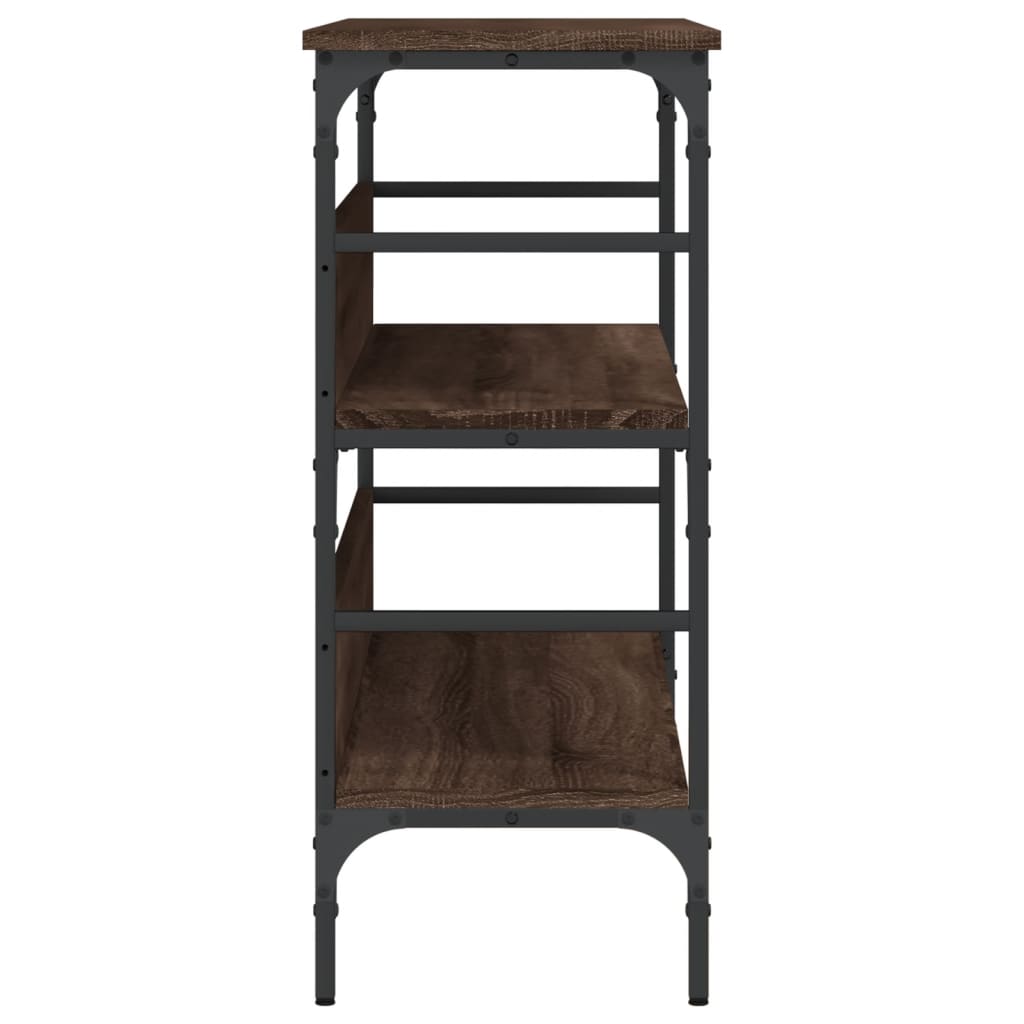 Tavolino Consolle Rovere Marrone 100x32x75 cm Legno Multistrato - homemem39