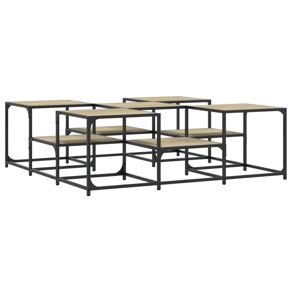 Tavolino Salotto Rovere Sonoma 121x121x40 cm Legno Multistrato | homemem39