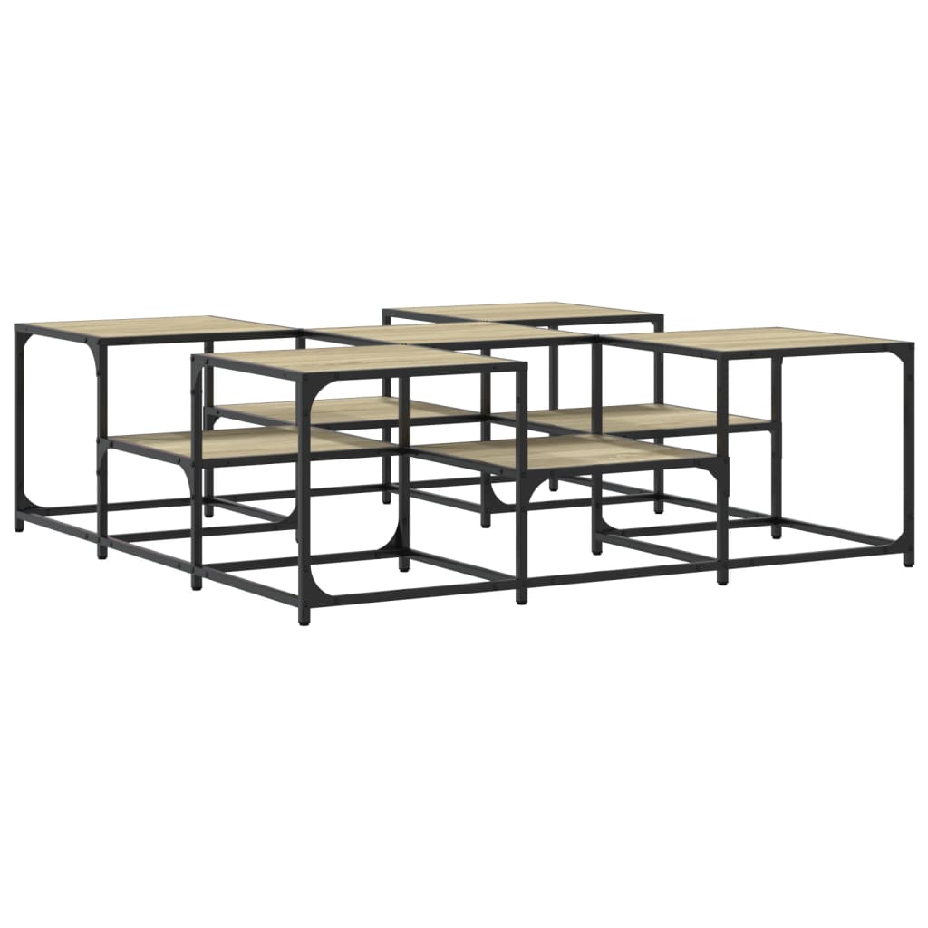 Tavolino Salotto Rovere Sonoma 121x121x40 cm Legno Multistrato | homemem39