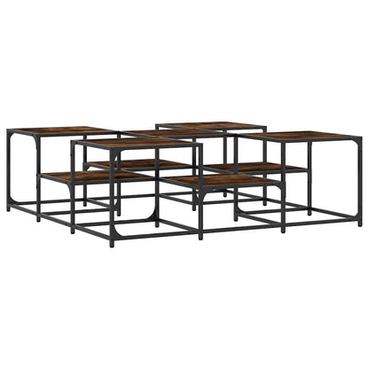 Tavolino Salotto Rovere Fumo 121x121x40 cm Legno Multistrato | homemem39