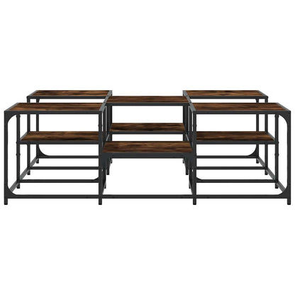 Tavolino Salotto Rovere Fumo 121x121x40 cm Legno Multistrato | homemem39