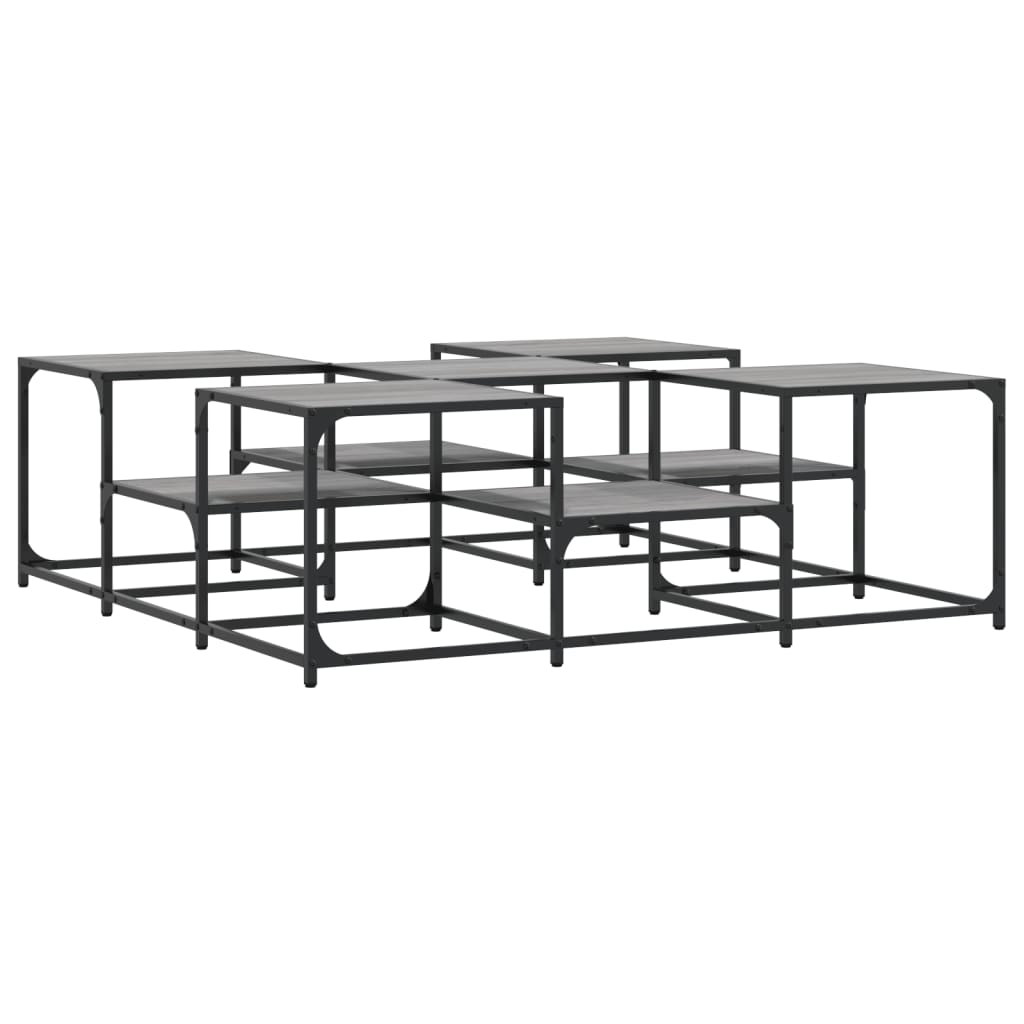 Tavolino Salotto Grigio Sonoma 121x121x40 cm Legno Multistrato | homemem39