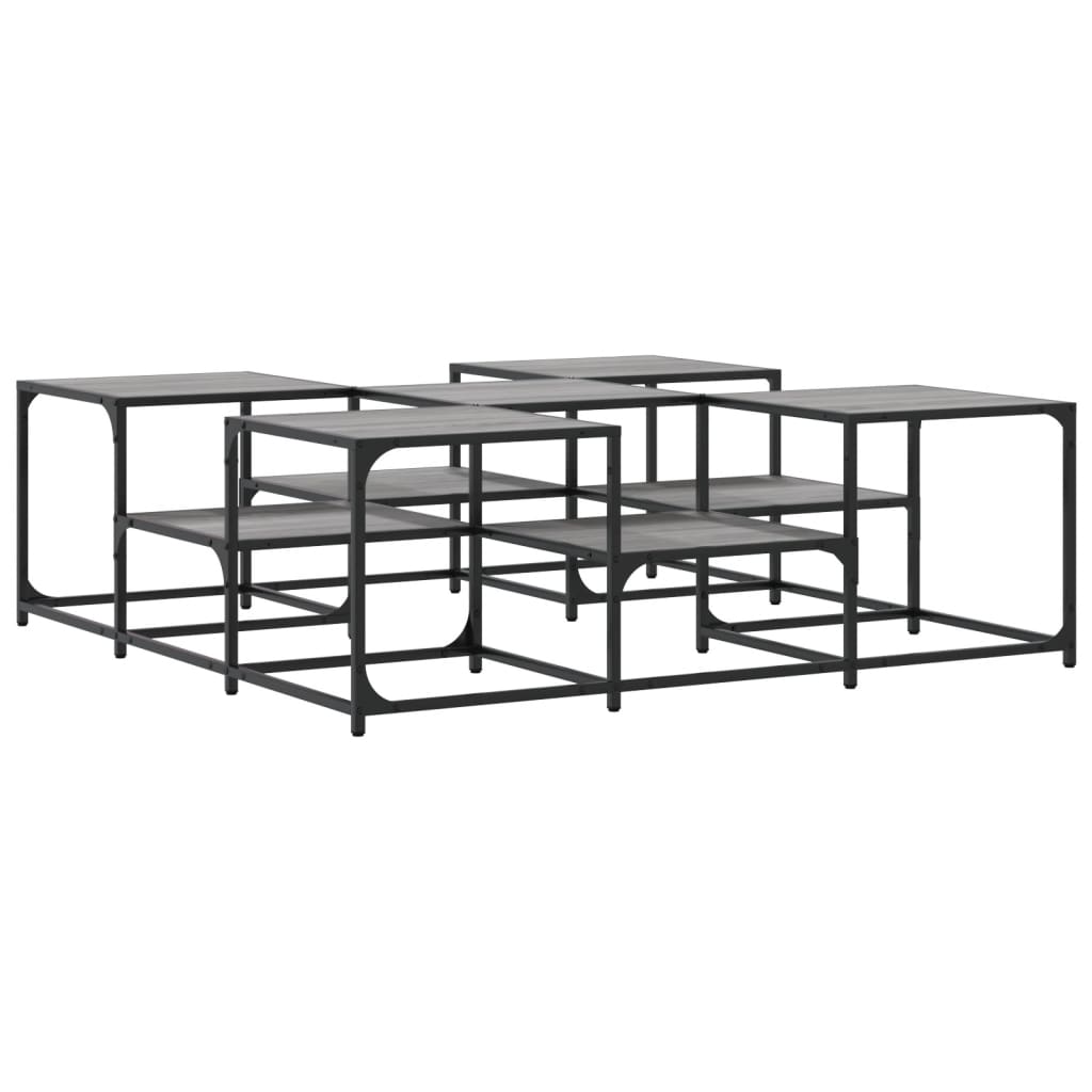Tavolino Salotto Grigio Sonoma 121x121x40 cm Legno Multistrato | homemem39