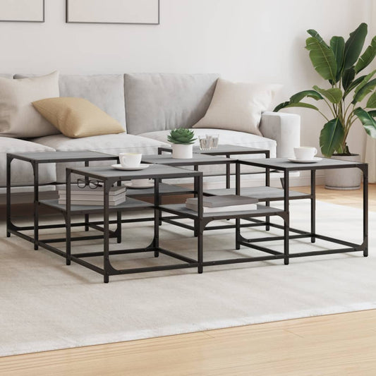 Tavolino Salotto Grigio Sonoma 121x121x40 cm Legno Multistrato | homemem39