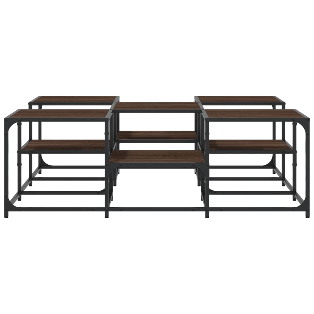 Tavolino Salotto Rovere Marrone 121x121x40 cm Legno Multistrato | homemem39