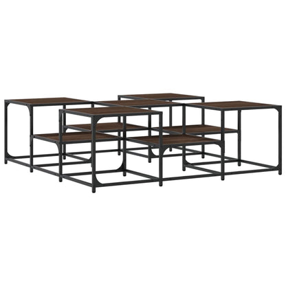 Tavolino Salotto Rovere Marrone 121x121x40 cm Legno Multistrato | homemem39