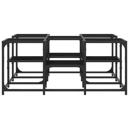 Tavolino da Salotto Nero 91x91x40 cm in Legno Multistrato