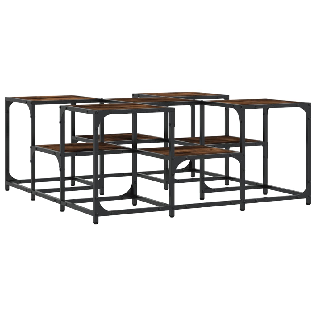 Tavolino da Salotto Rovere Fumo 91x91x40cm in Legno Multistrato | homemem39
