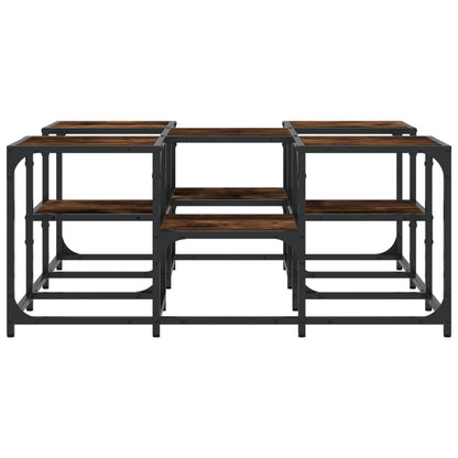 Tavolino da Salotto Rovere Fumo 91x91x40cm in Legno Multistrato | homemem39