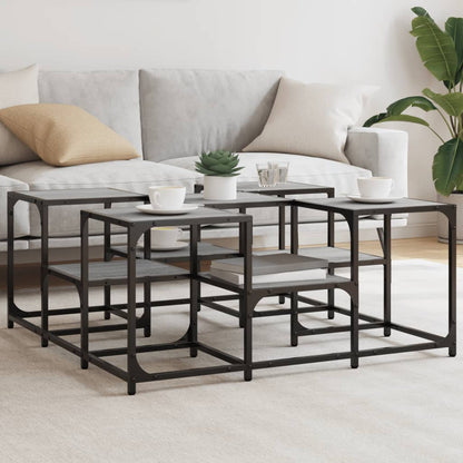Tavolino da Salotto Grigio Sonoma 91x91x40 cm Legno Multistrato