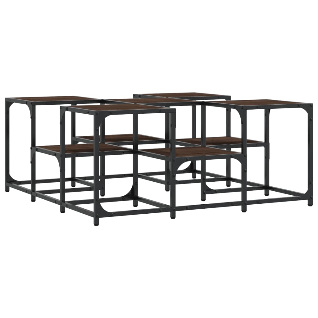 Tavolino da Salotto Rovere Marrone 91x91x40cm Legno Multistrato | homemem39