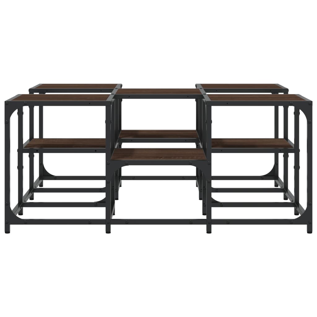 Tavolino da Salotto Rovere Marrone 91x91x40cm Legno Multistrato | homemem39