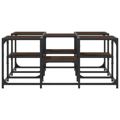 Tavolino da Salotto Rovere Marrone 91x91x40cm Legno Multistrato | homemem39