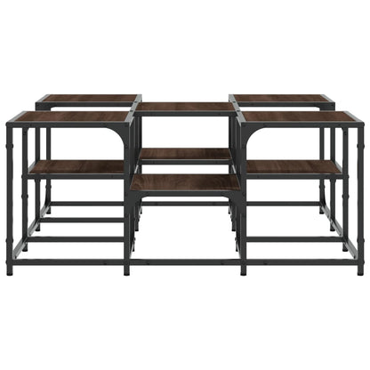 Tavolino da Salotto Rovere Marrone 91x91x40cm Legno Multistrato