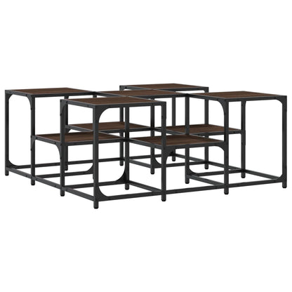 Tavolino da Salotto Rovere Marrone 91x91x40cm Legno Multistrato | homemem39