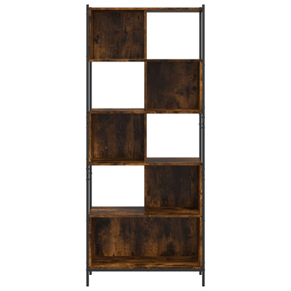 Libreria Rovere Fumo 72x28x172 cm in Legno Multistrato | homemem39