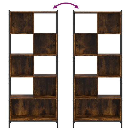 Libreria Rovere Fumo 72x28x172 cm in Legno Multistrato | homemem39
