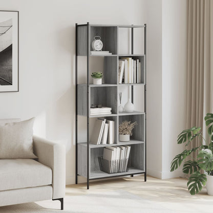 Libreria Grigio Sonoma 72x28x172 cm in Legno Multistrato | homemem39