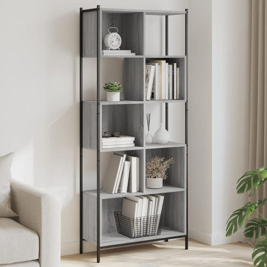 Libreria Grigio Sonoma 72x28x172 cm in Legno Multistrato | homemem39