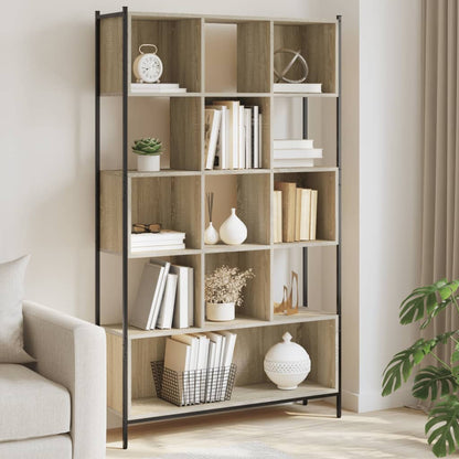 Libreria Rovere Sonoma 102x28x172 cm in Legno Multistrato