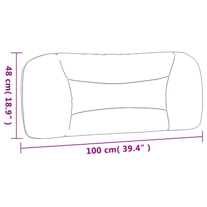 Cuscino testiera Hvar Nero 100 cm in Similpelle | homemem39