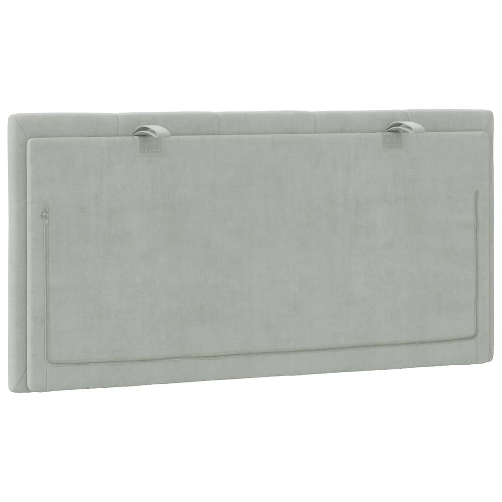 Cuscino testiera Hanko Grigio Chiaro 100 cm Velluto | homemem39