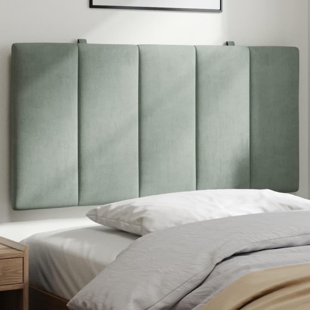 Cuscino testiera Hanko Grigio Chiaro 100 cm Velluto | homemem39