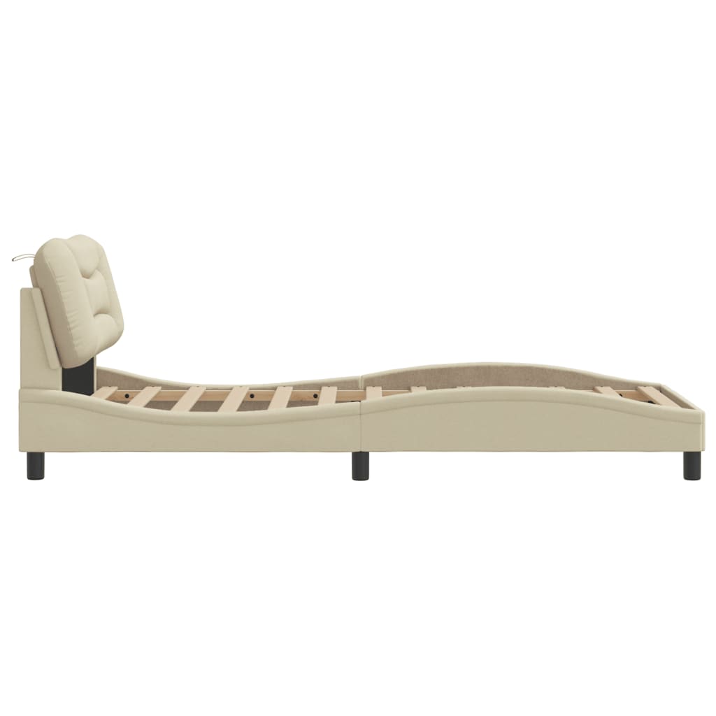 Giroletto senza Materasso Hvar Crema 80x200 cm in Tessuto - homemem39