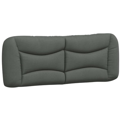 Bedframe with Dark Gray Headboard 140x200 cm in Fabric