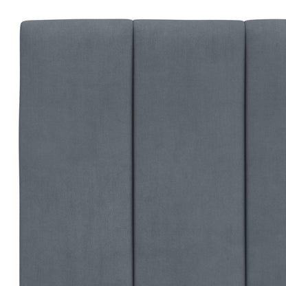 Giroletto senza Materasso Hanko Grigio Scuro 80x200 cm Velluto - homemem39