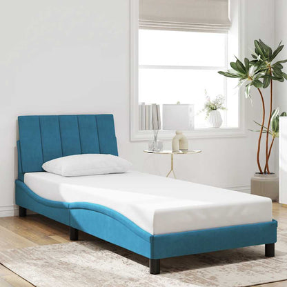 Giroletto senza Materasso Hanko Blu 80x200 cm in Velluto | homemem39