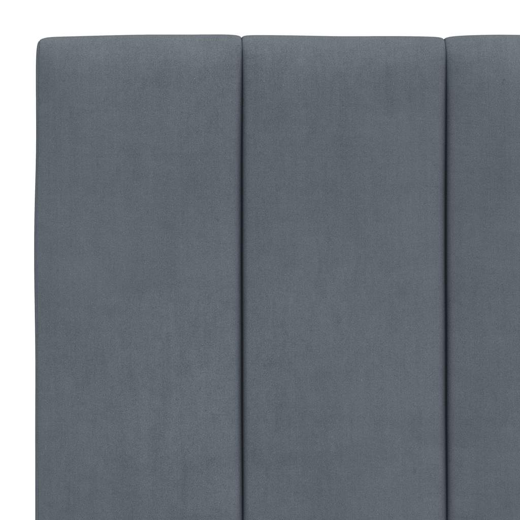 Giroletto senza Materasso Hanko Grigio Scuro 90x190 cm Velluto | homemem39