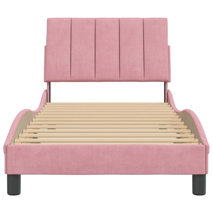 Giroletto senza Materasso Hanko Rosa 90x190 cm in Velluto | homemem39