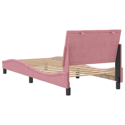 Giroletto senza Materasso Hanko Rosa 90x190 cm in Velluto | homemem39