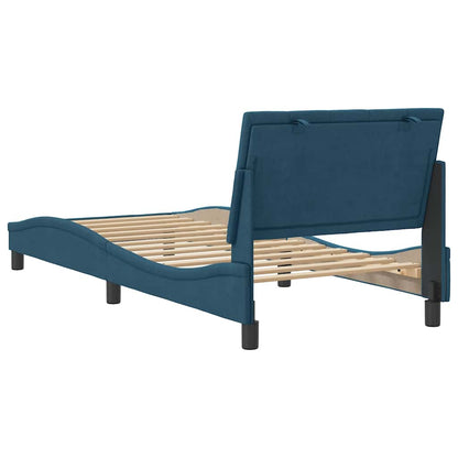 Giroletto senza Materasso Hanko Blu 90x200 cm in Velluto | homemem39