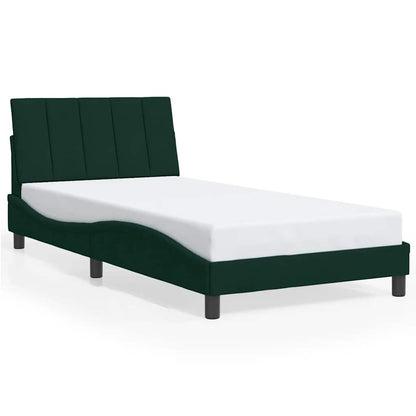 Giroletto senza Materasso Hanko Verde Scuro 100x200 cm in Velluto | homemem39