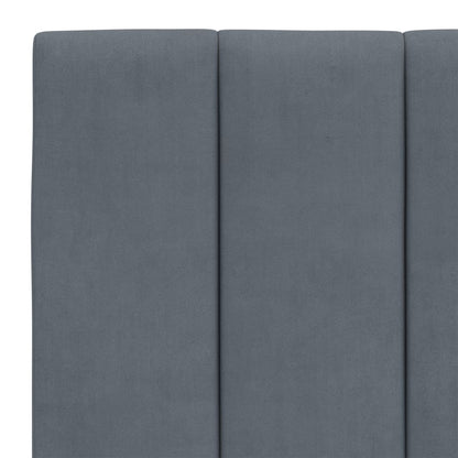 Giroletto senza Materasso Grigio Scuro 120x200 cm Velluto