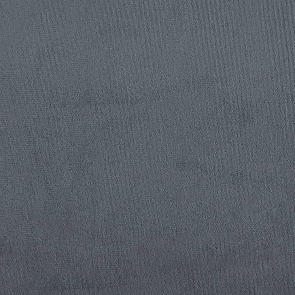 Giroletto senza Materasso Grigio Scuro 120x200 cm Velluto