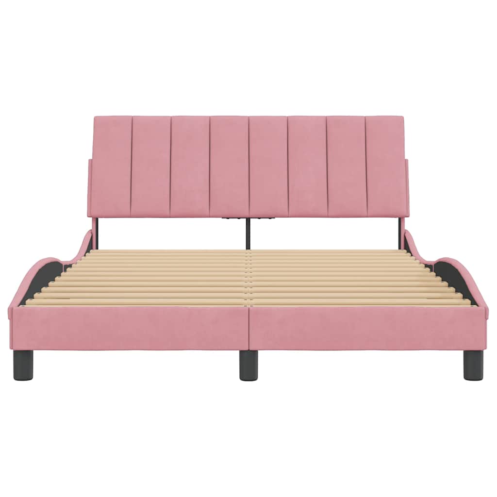 Giroletto senza Materasso Hanko Rosa 120x200 cm in Velluto | homemem39
