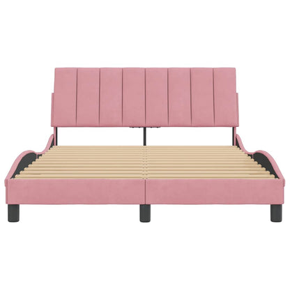 Giroletto senza Materasso Hanko Rosa 120x200 cm in Velluto | homemem39