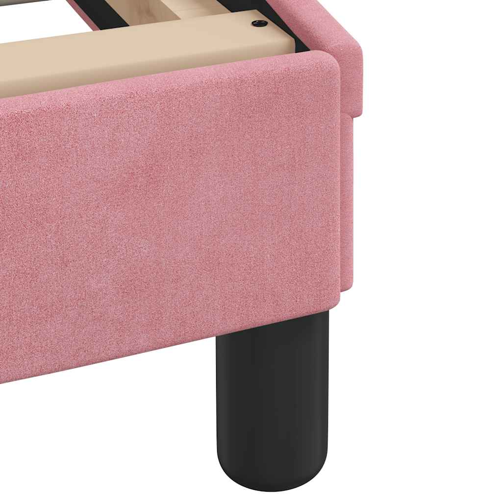 Giroletto senza Materasso Hanko Rosa 120x200 cm in Velluto | homemem39