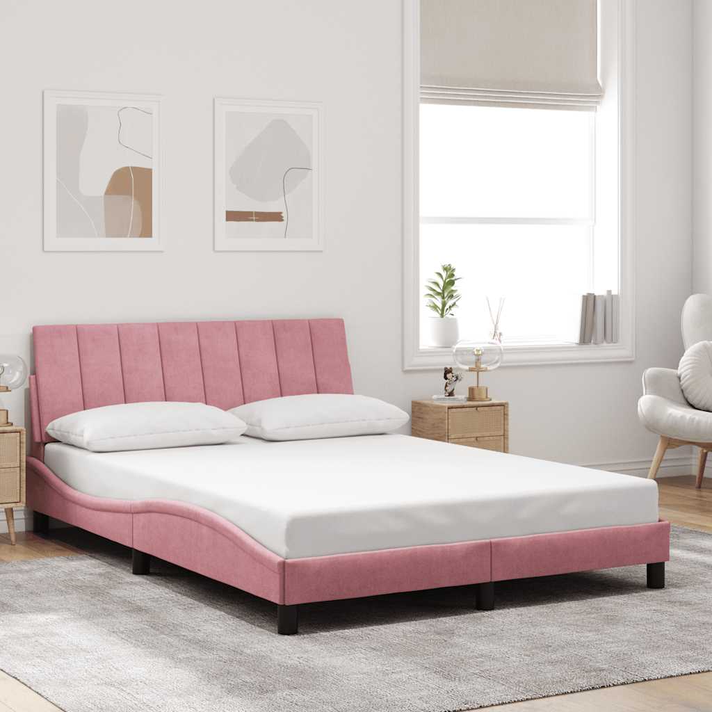Giroletto senza Materasso Hanko Rosa 120x200 cm in Velluto | homemem39